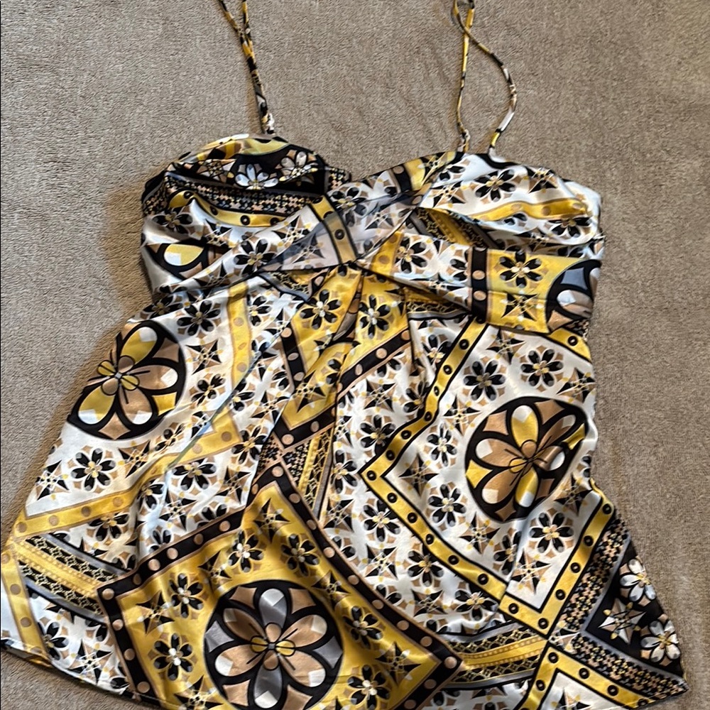 Rampage Yellow and Black Patterned Dress